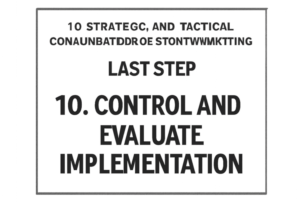 what is the last step of the 10 strategic and tactical considerations of sport marketing?