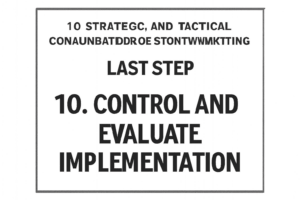 what is the last step of the 10 strategic and tactical considerations of sport marketing?